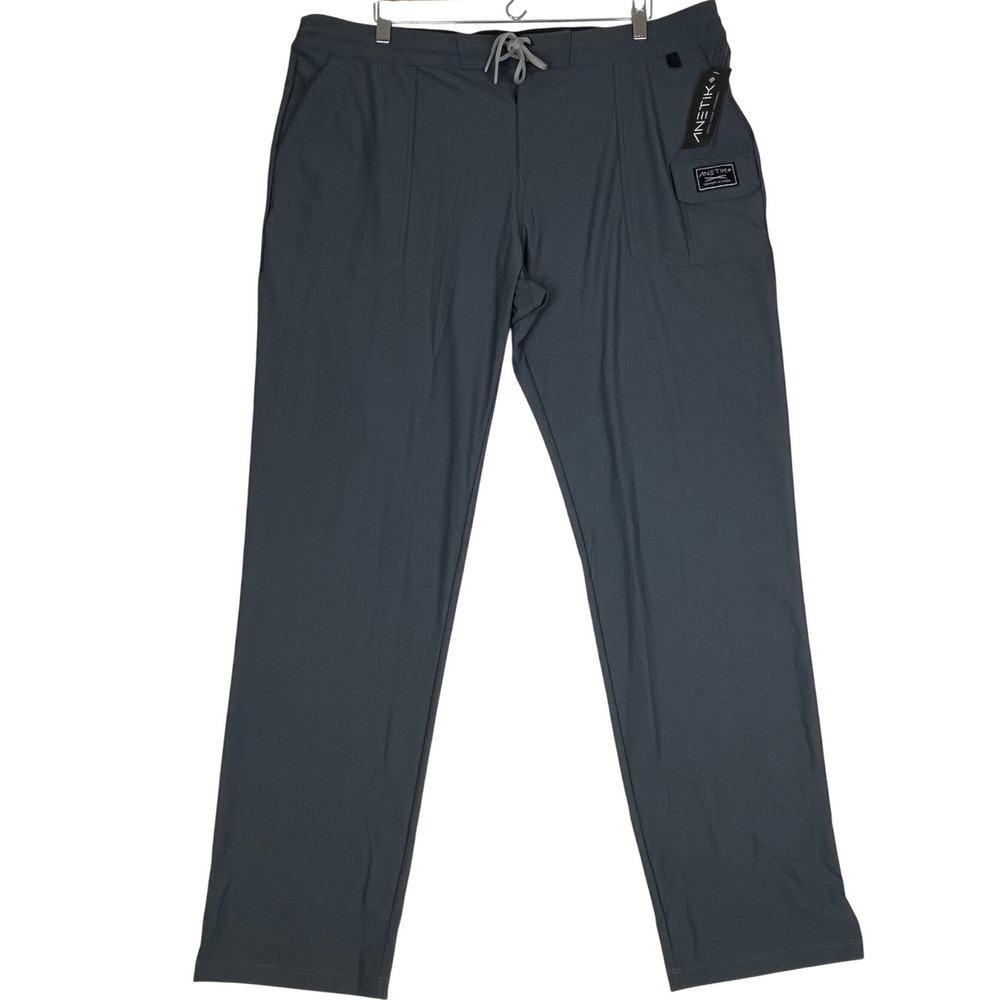 Anetik Performance Pants Men 40 Charcoal Gray UPF 30+Cooling Stretch MBROMPO NWT